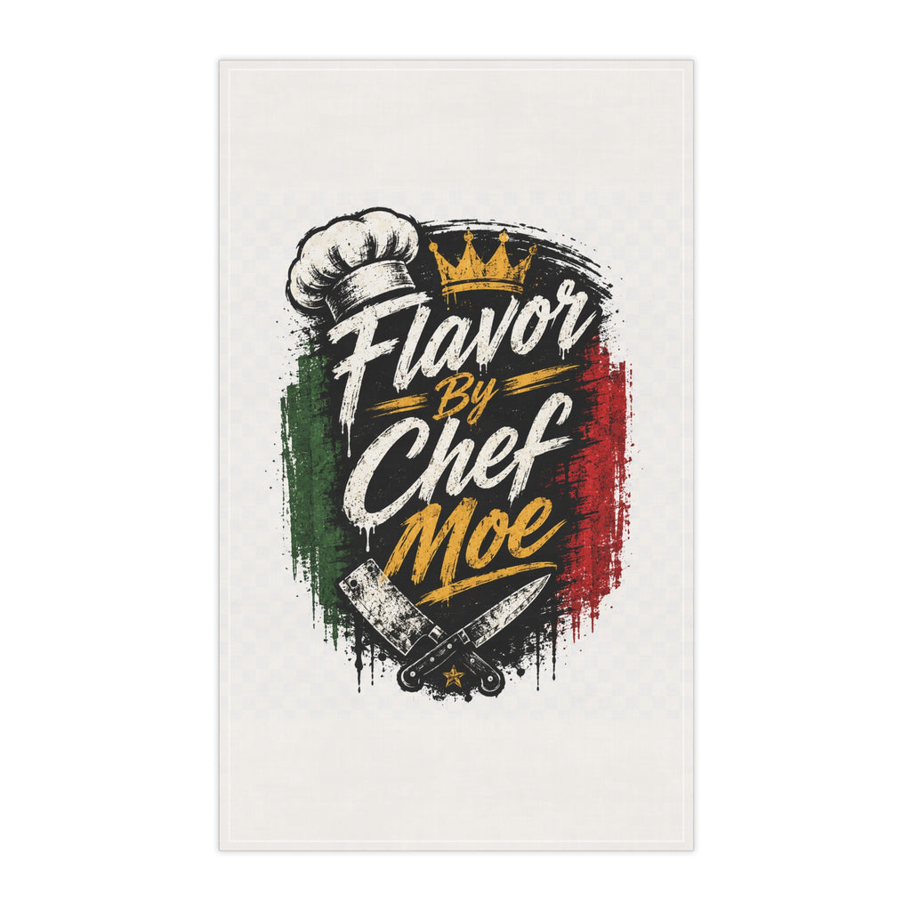 Tea Towel - "Flavor by Chef Moe" Italian Kitchen Cotton Tea Towel