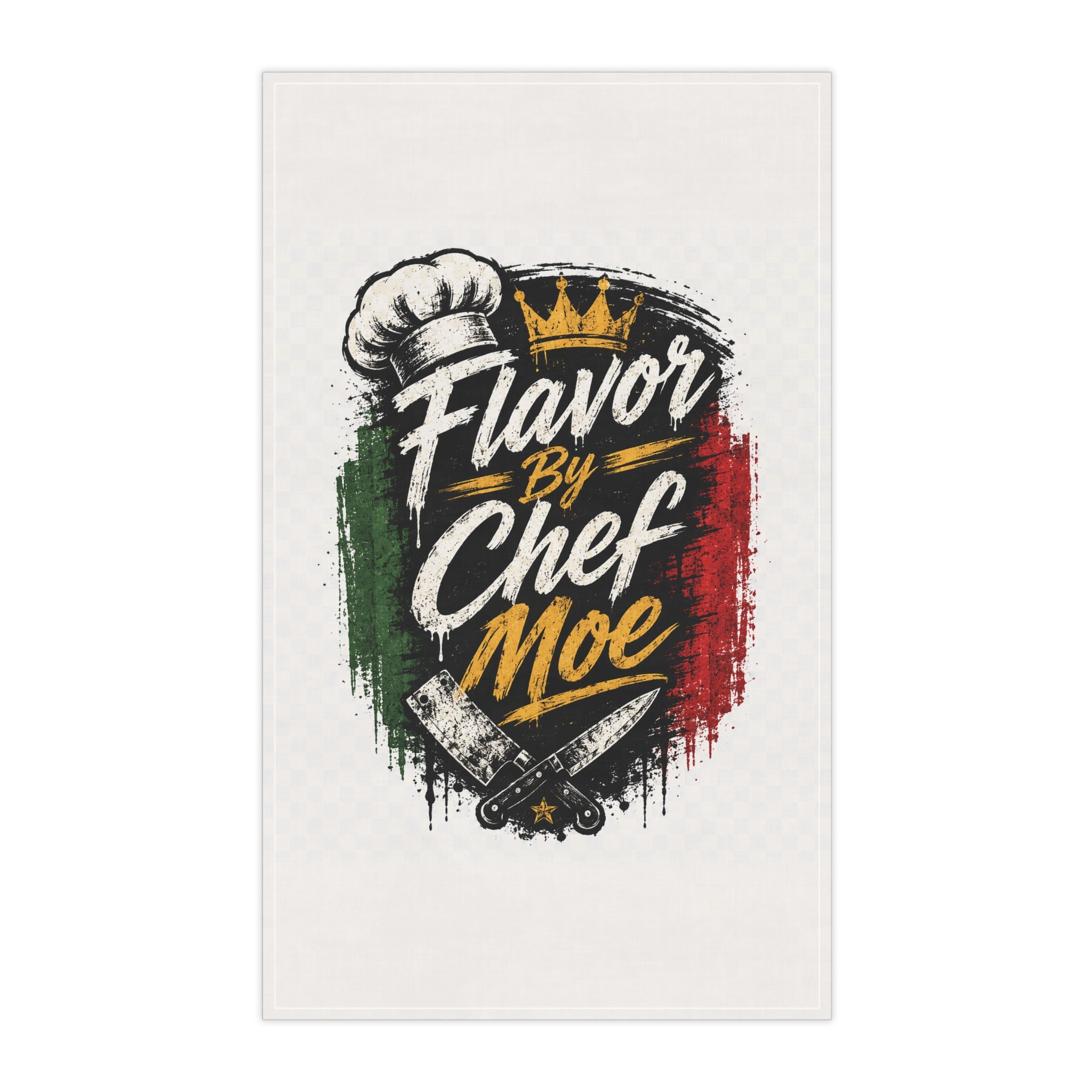 Tea Towel - "Flavor by Chef Moe" Italian Kitchen Cotton Tea Towel