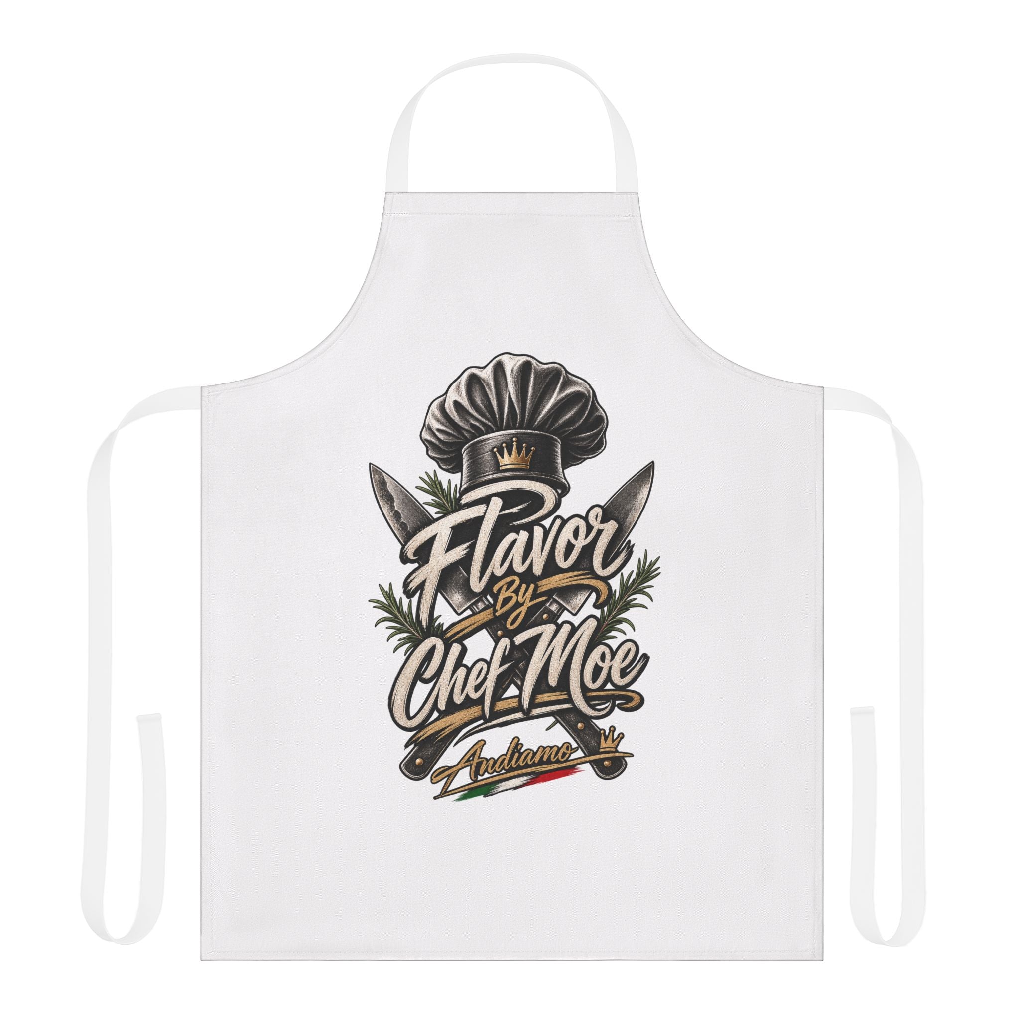 Chef Apron — "Flavor by Chef Moe" Graphic Cooking Apron