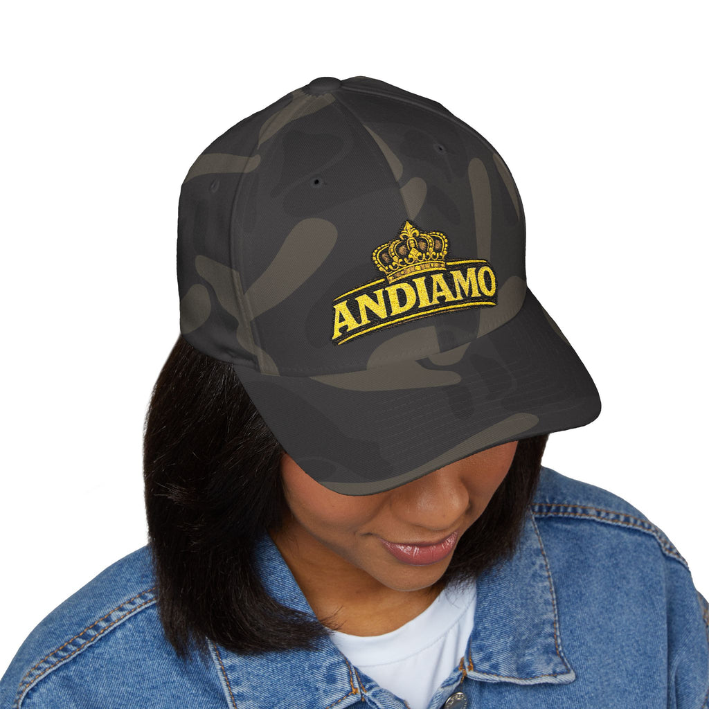 Embroidered 'Andiamo' Crown Cap — Chef Moe Personalized Closed-Back Hat
