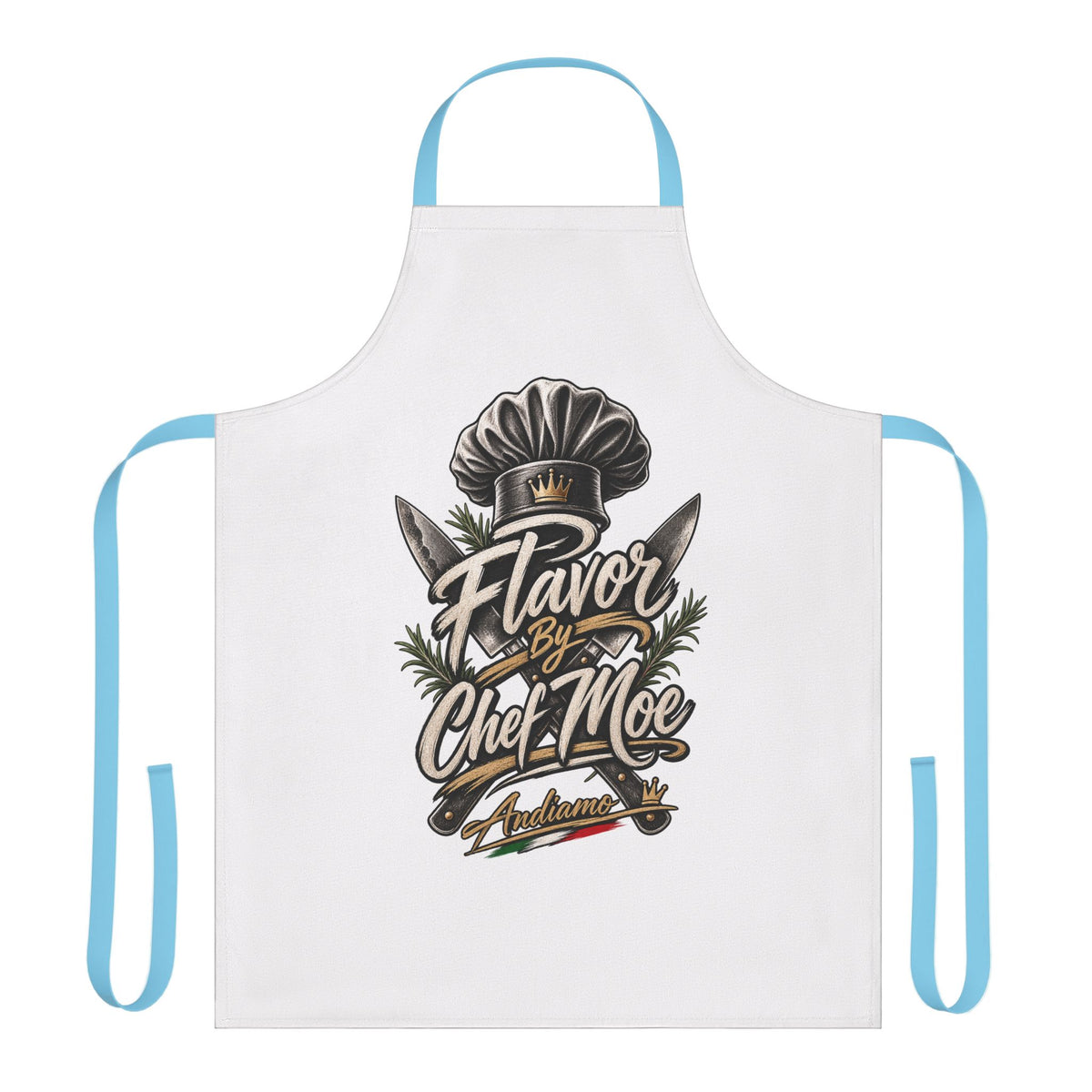 Chef Apron — "Flavor by Chef Moe" Graphic Cooking Apron