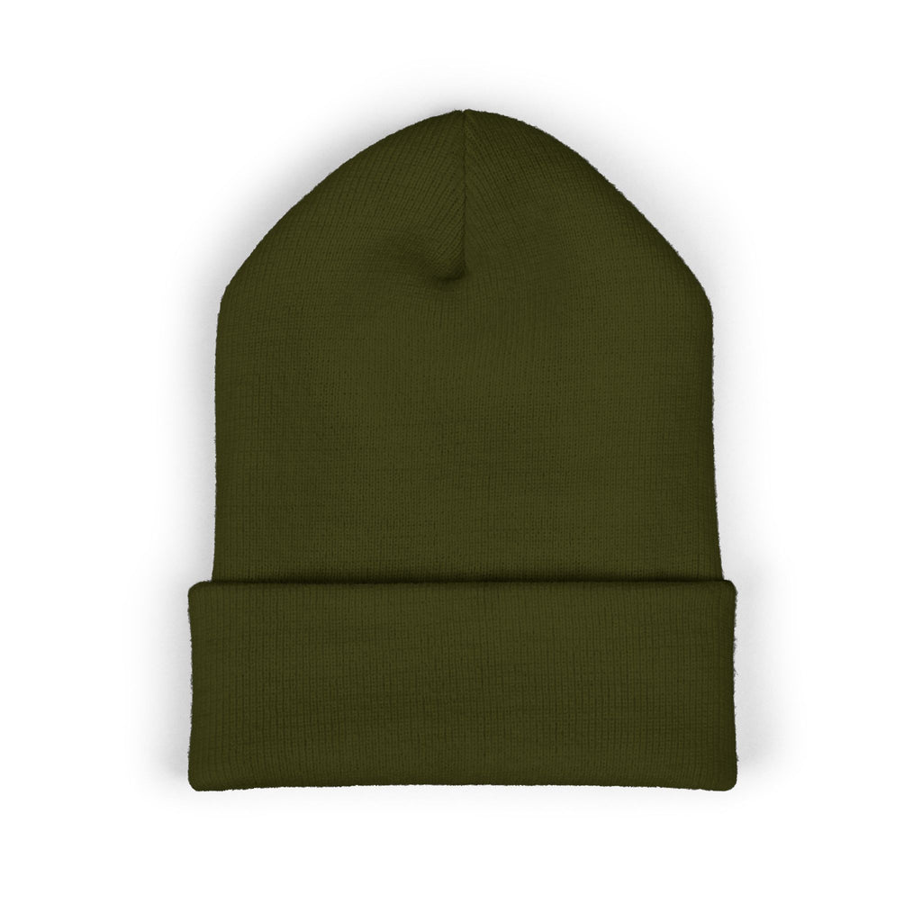 Embroidered 'Classified' Crown Cuffed Beanie — Streetwear Knit Hat