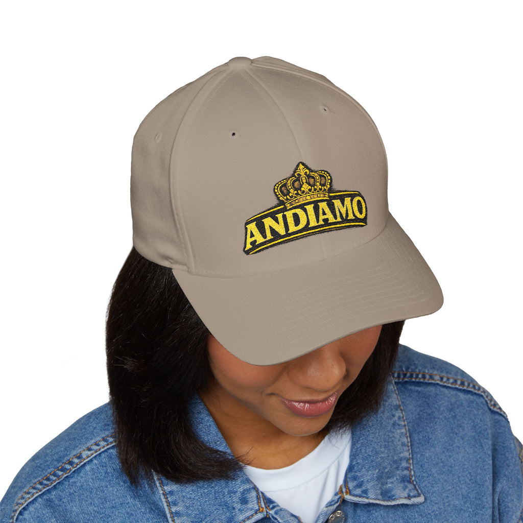 Embroidered 'Andiamo' Crown Cap — Chef Moe Personalized Closed-Back Hat