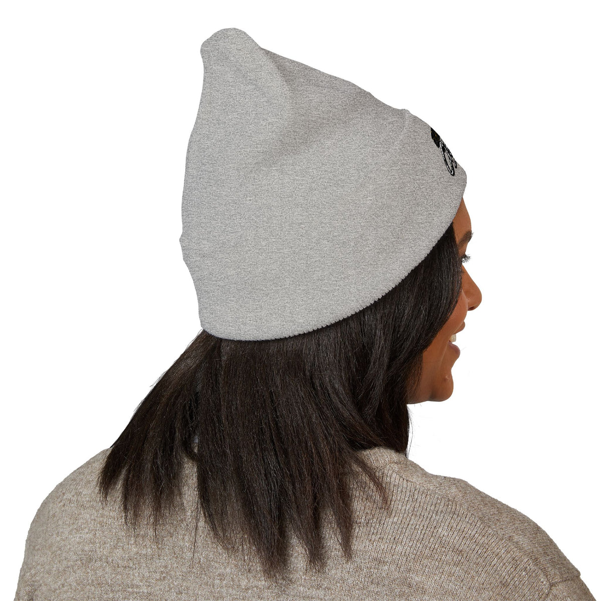 Embroidered 'Classified' Crown Cuffed Beanie — Streetwear Knit Hat