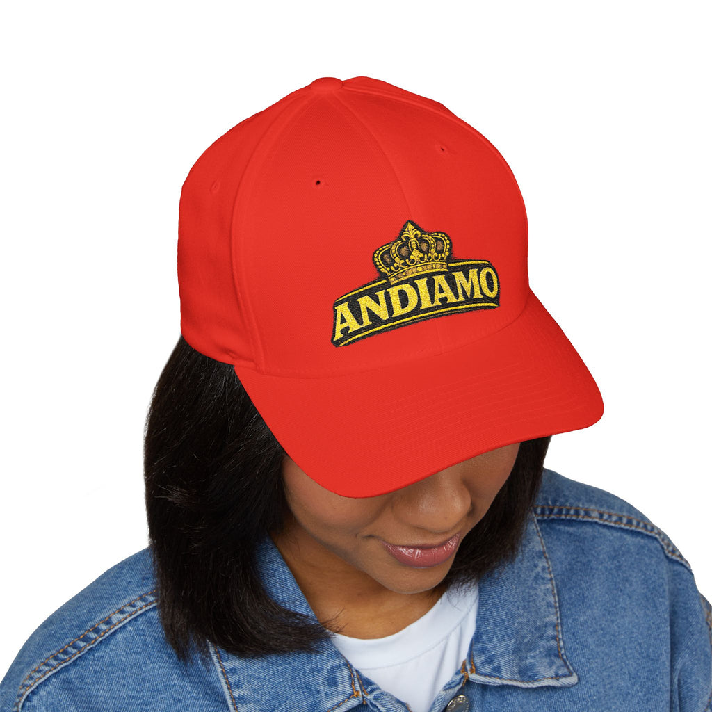 Embroidered 'Andiamo' Crown Cap — Chef Moe Personalized Closed-Back Hat