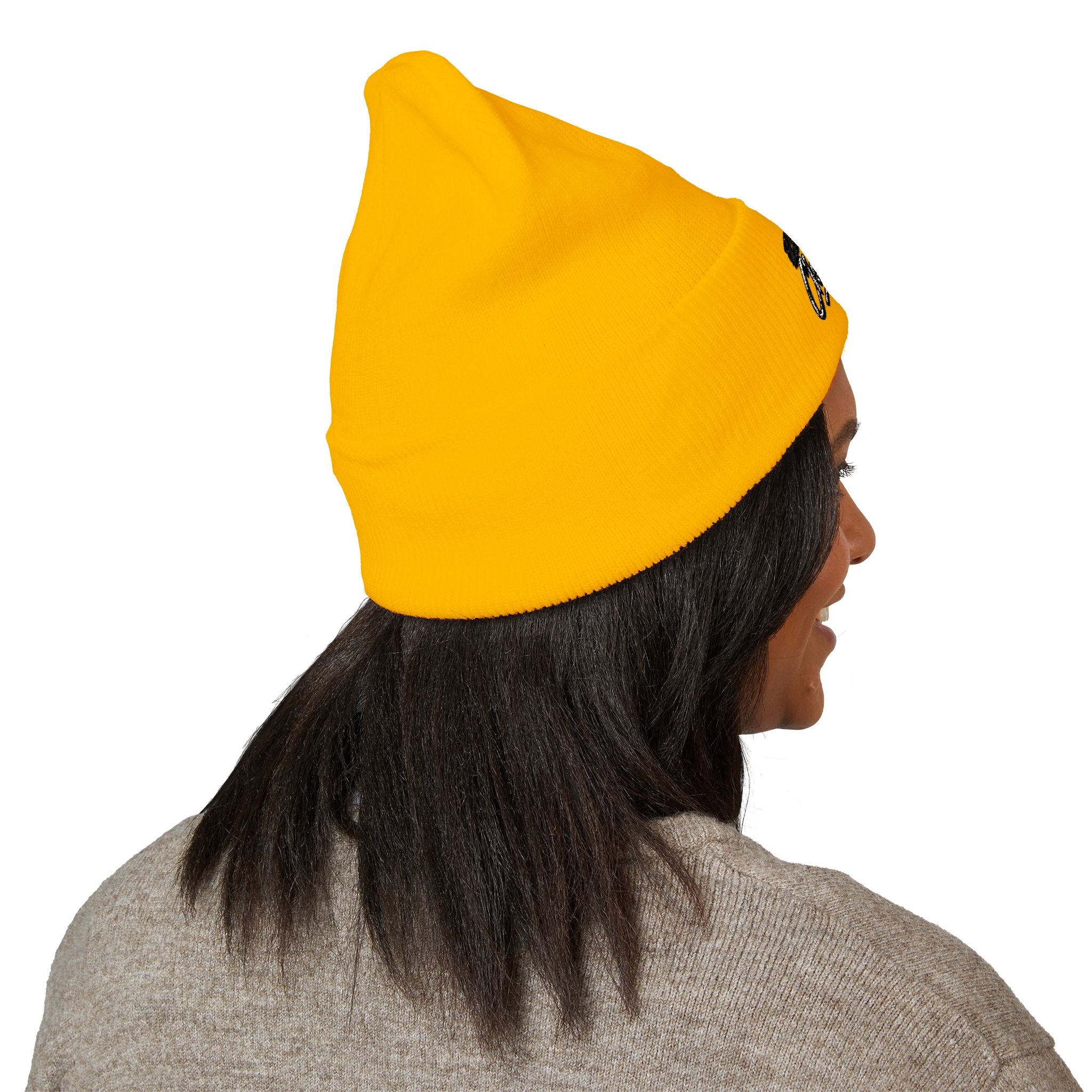 Embroidered 'Classified' Crown Cuffed Beanie — Streetwear Knit Hat