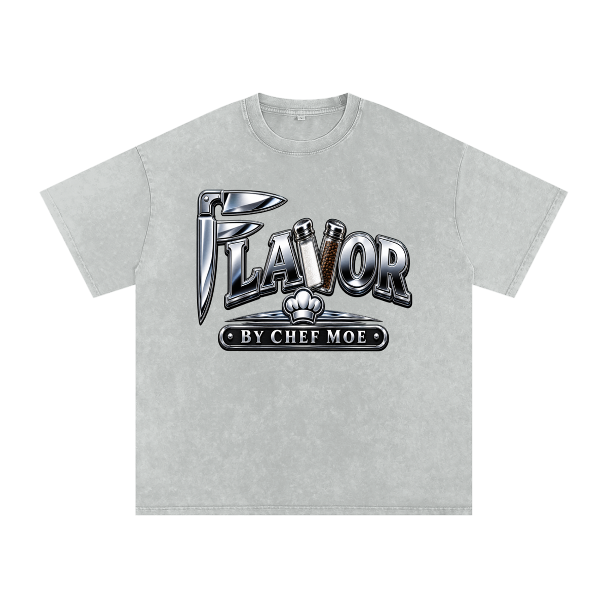 Snow Washed Oversized Cotton T-Shirt