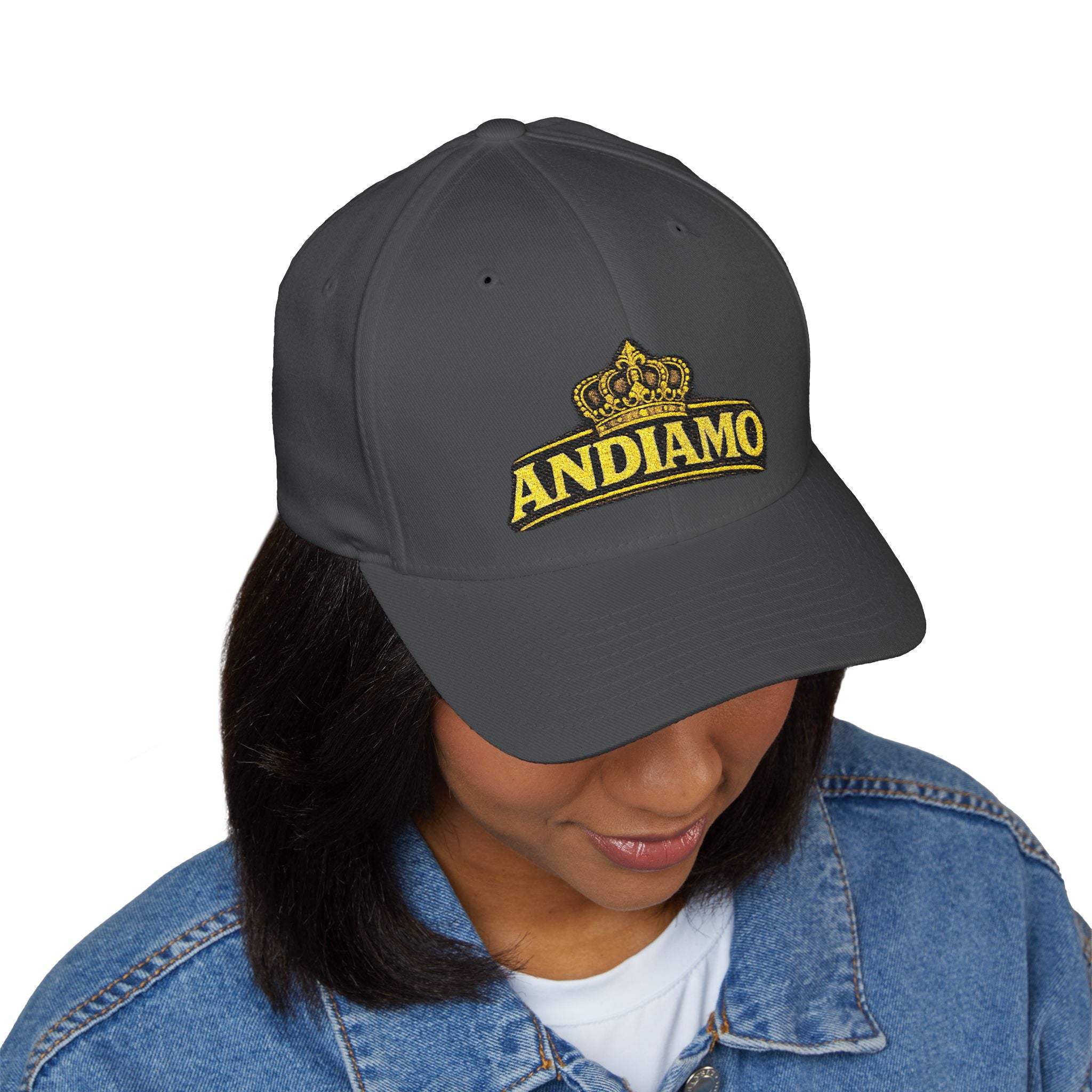 Embroidered 'Andiamo' Crown Cap — Chef Moe Personalized Closed-Back Hat