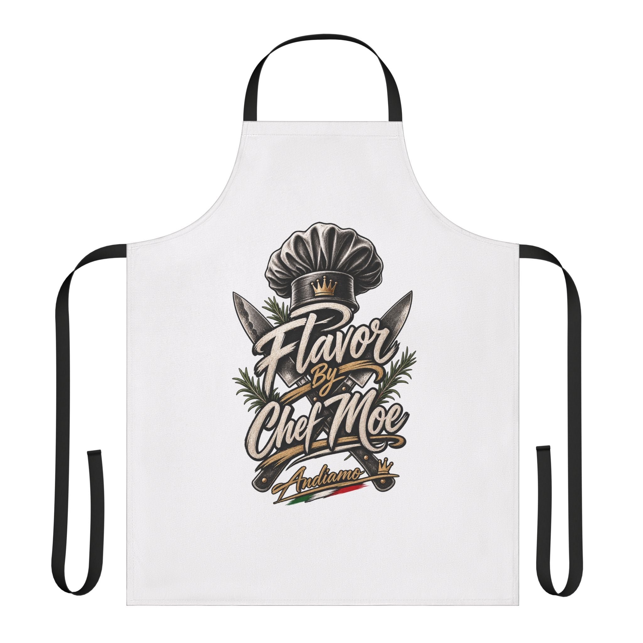 Chef Apron — "Flavor by Chef Moe" Graphic Cooking Apron
