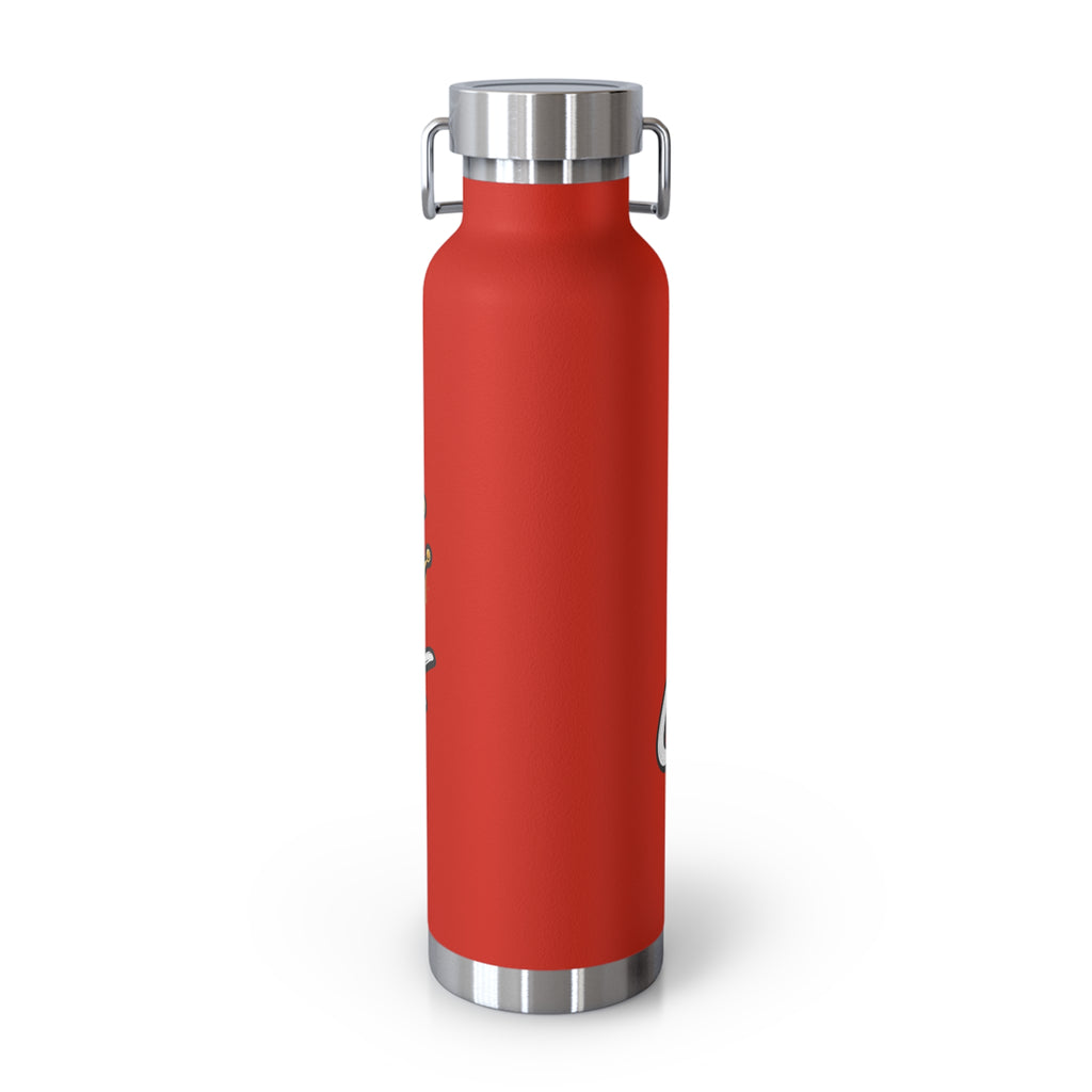 Chef Mom Stainless Steel Insulated Water Bottle – 22oz Copper Vacuum Flask with "Flavor By The Chef Mom" Design
