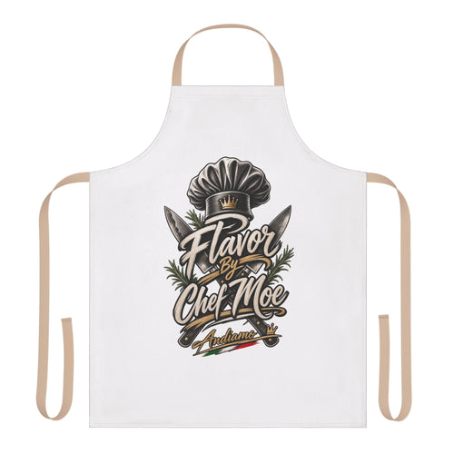 Chef Apron — "Flavor by Chef Moe" Graphic Cooking Apron