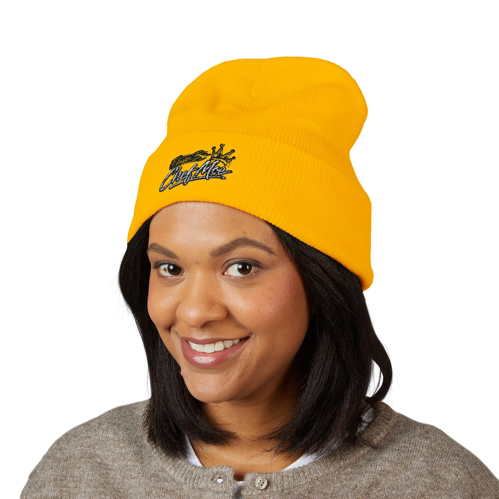 Embroidered 'Classified' Crown Cuffed Beanie — Streetwear Knit Hat