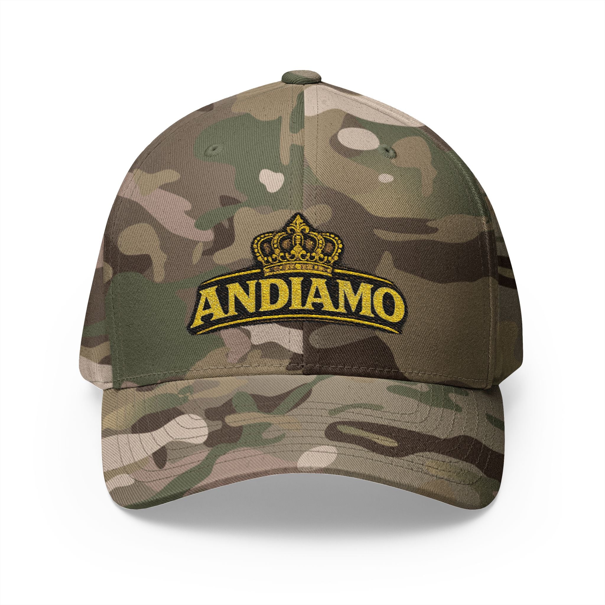 Embroidered 'Andiamo' Crown Cap — Chef Moe Personalized Closed-Back Hat