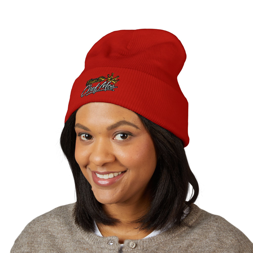 Embroidered 'Classified' Crown Cuffed Beanie — Streetwear Knit Hat