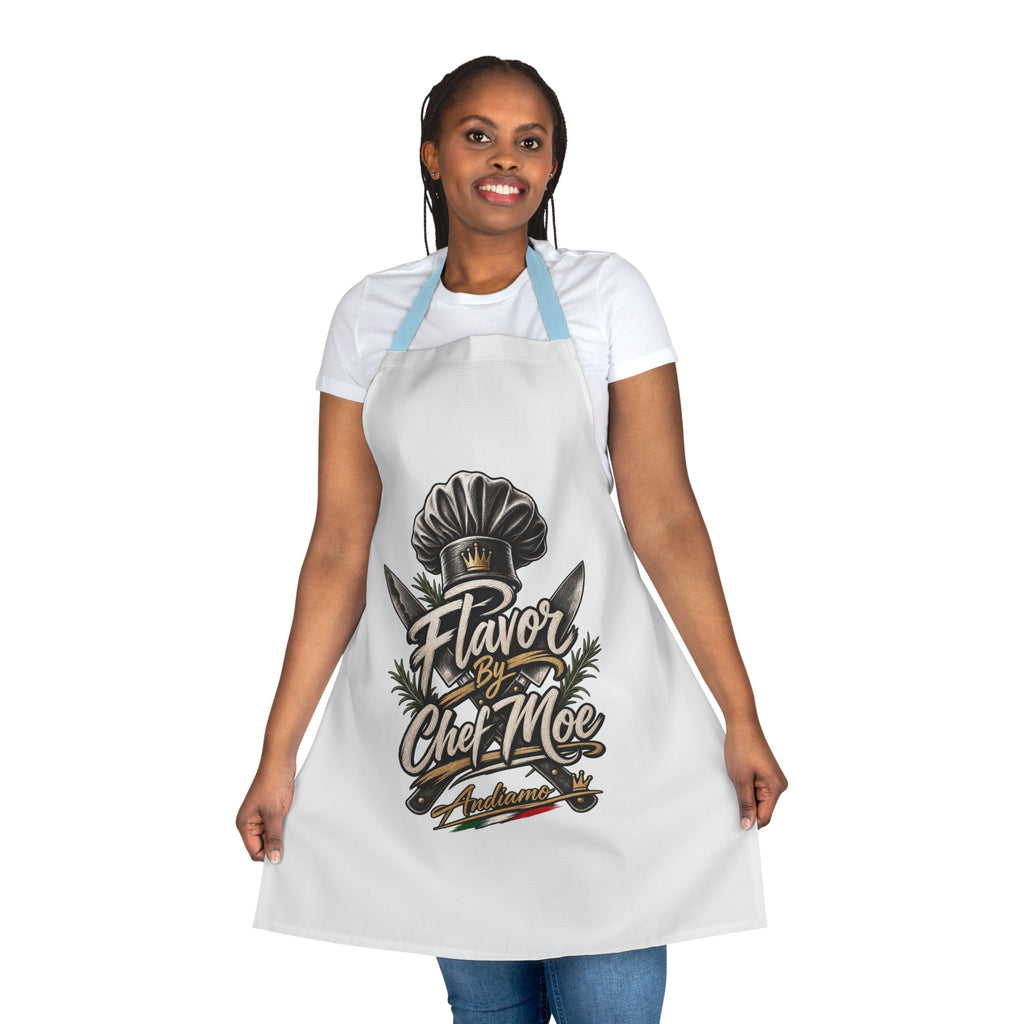 Chef Apron — "Flavor by Chef Moe" Graphic Cooking Apron