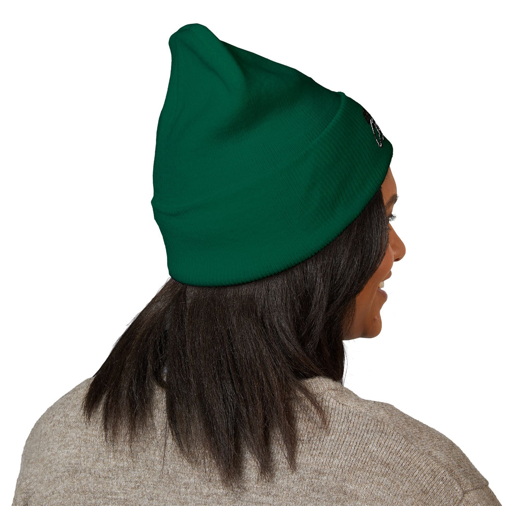 Embroidered 'Classified' Crown Cuffed Beanie — Streetwear Knit Hat
