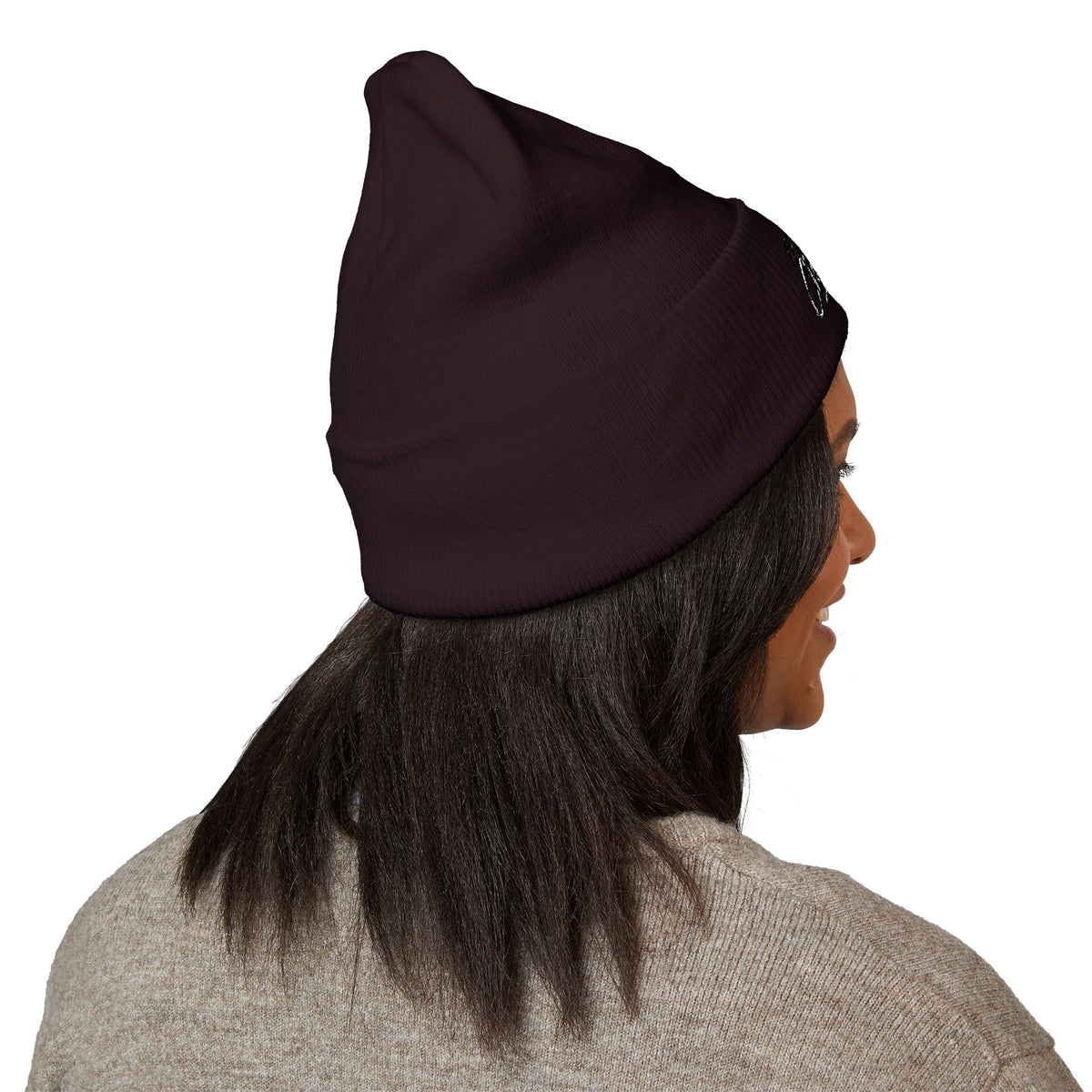 Embroidered 'Classified' Crown Cuffed Beanie — Streetwear Knit Hat