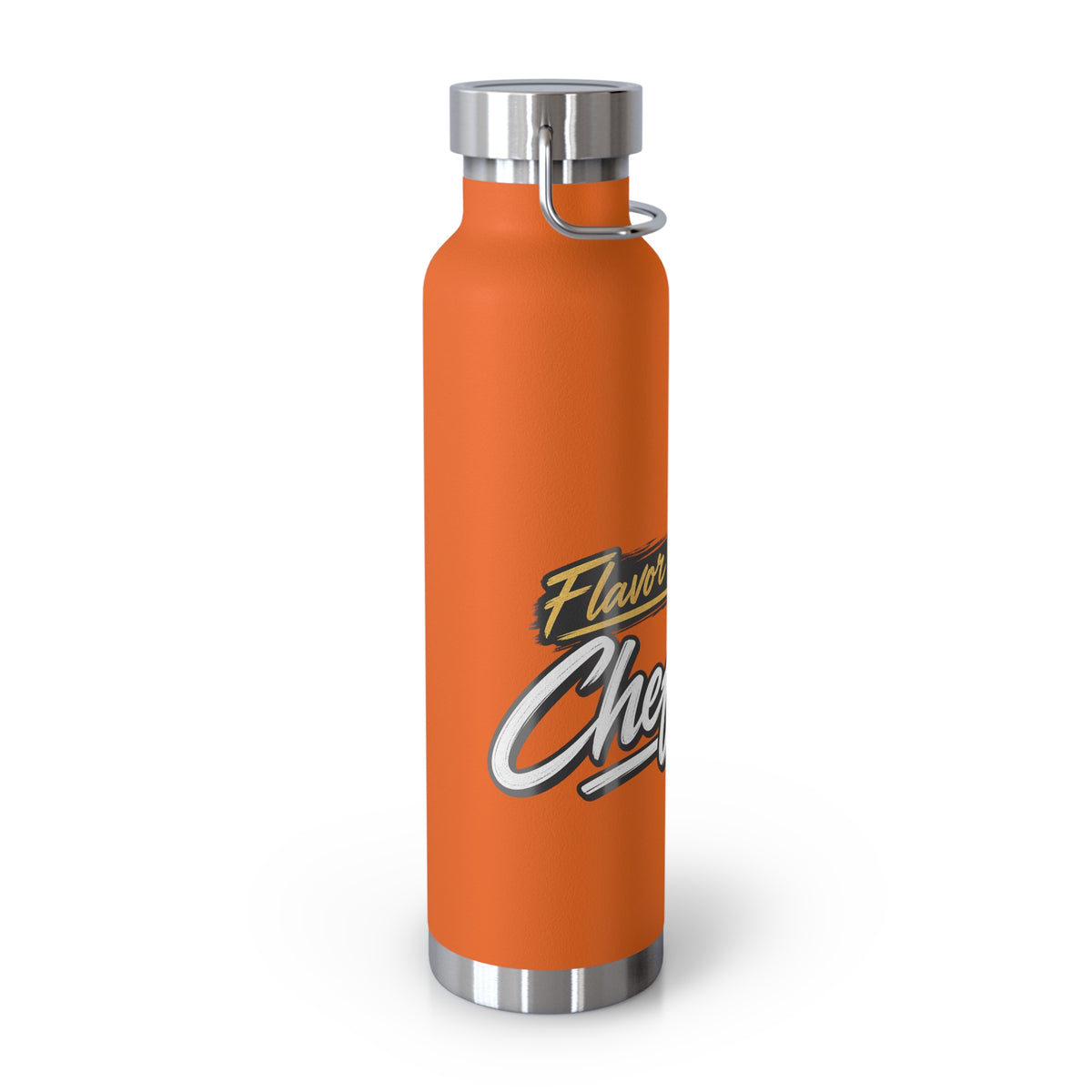 Chef Mom Stainless Steel Insulated Water Bottle – 22oz Copper Vacuum Flask with "Flavor By The Chef Mom" Design