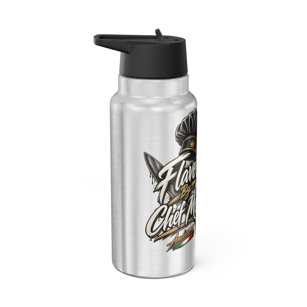 32oz Stainless Chef Tumbler — "Flavor by Chef Moe" Travel Bottle