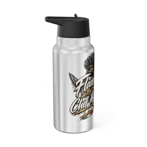 32oz Stainless Chef Tumbler — "Flavor by Chef Moe" Travel Bottle