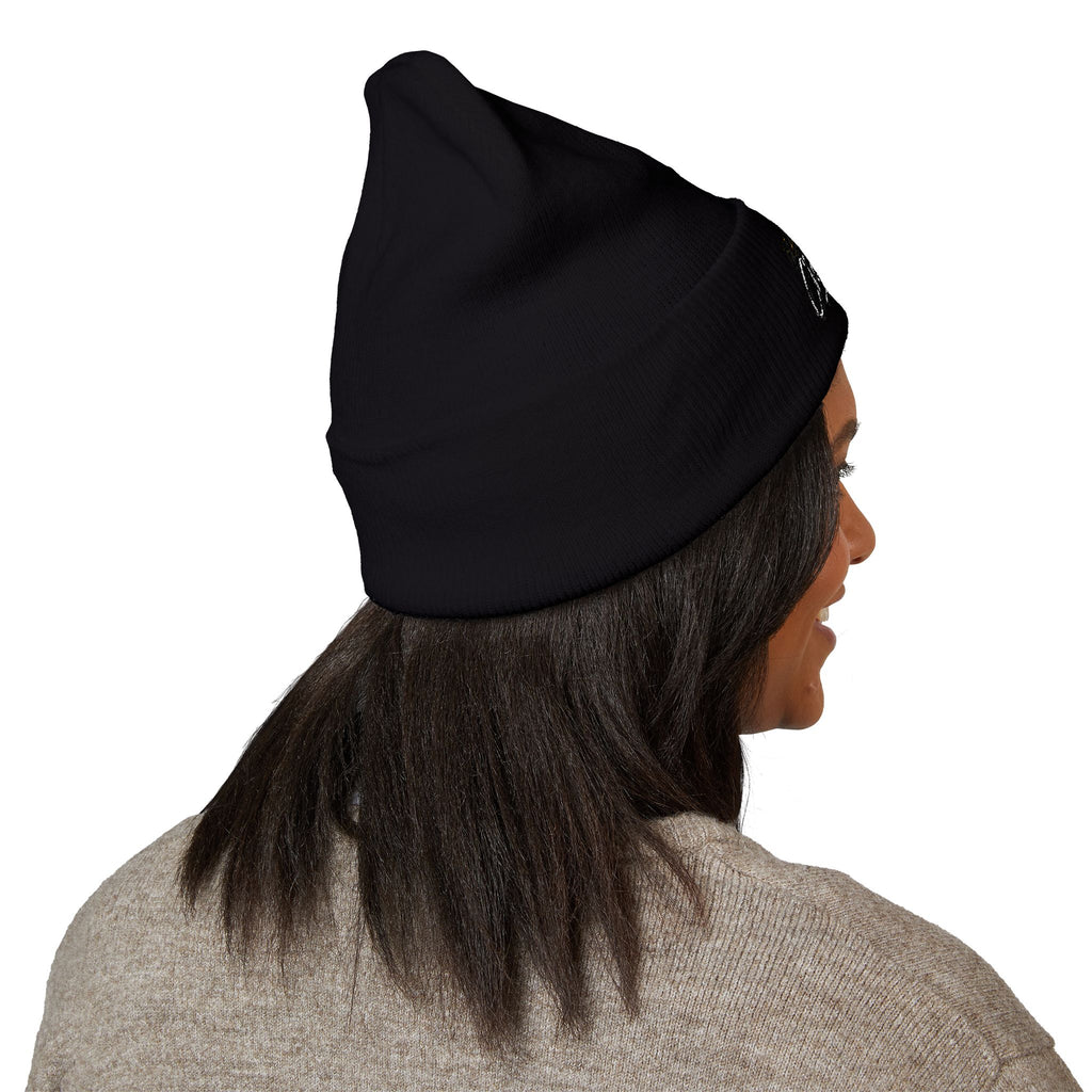 Embroidered 'Classified' Crown Cuffed Beanie — Streetwear Knit Hat
