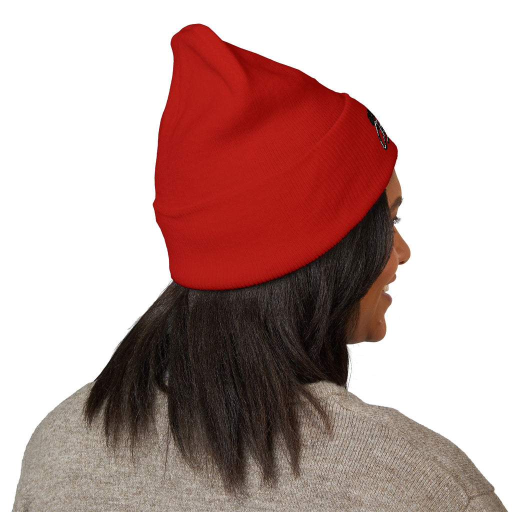 Embroidered 'Classified' Crown Cuffed Beanie — Streetwear Knit Hat