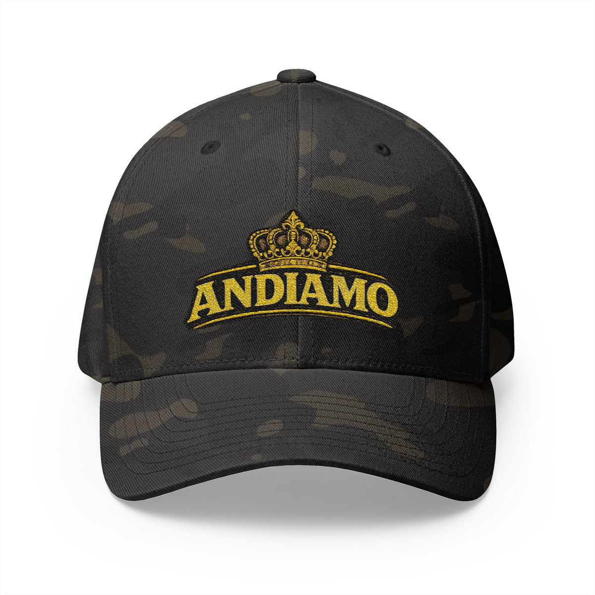 Embroidered 'Andiamo' Crown Cap — Chef Moe Personalized Closed-Back Hat