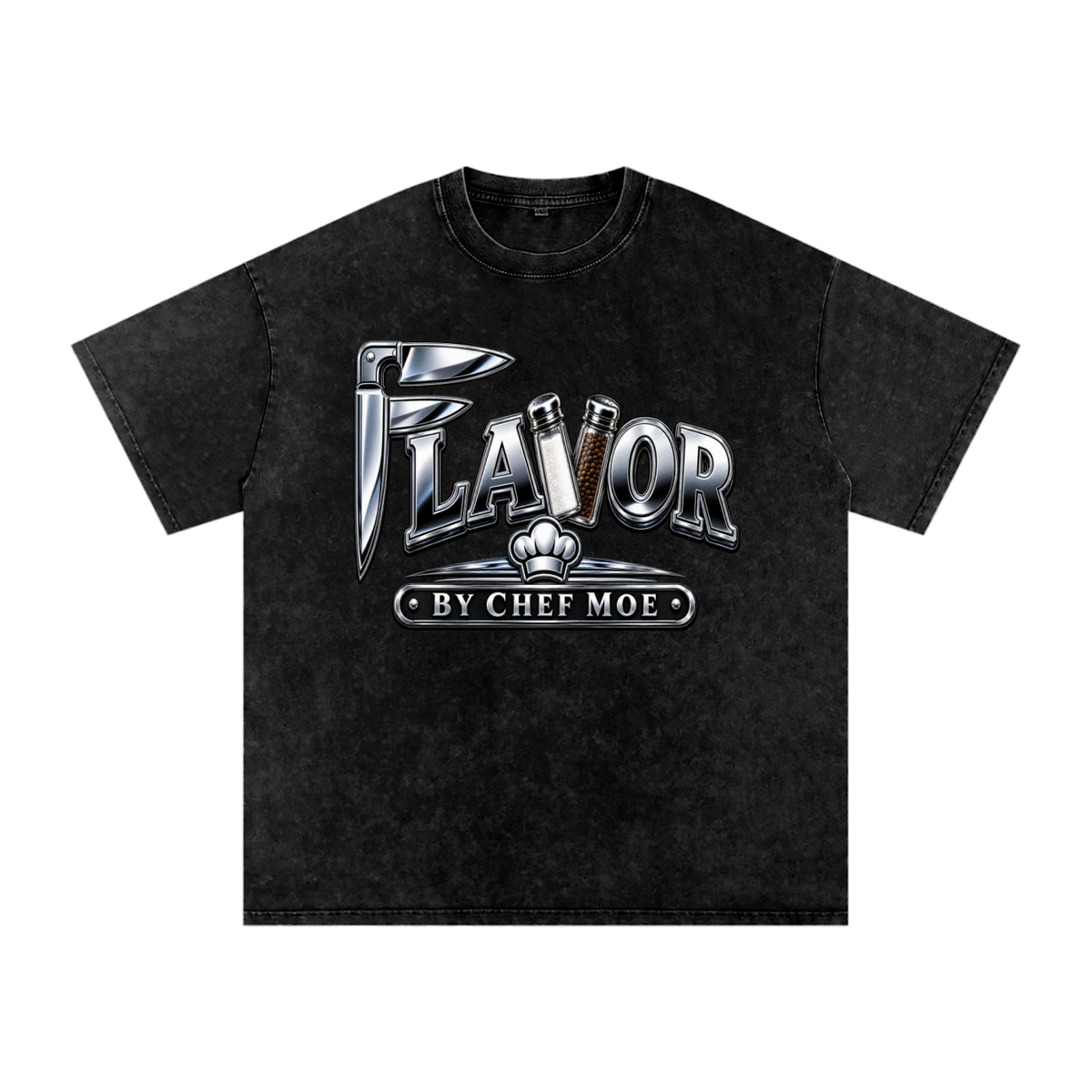 Snow Washed Oversized Cotton T-Shirt