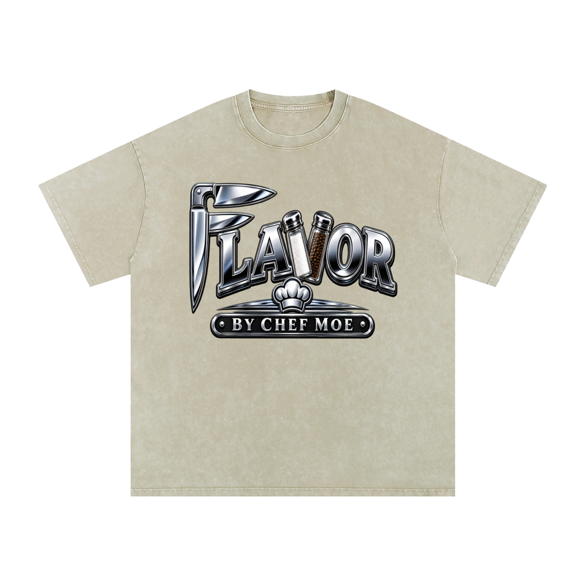 Snow Washed Oversized Cotton T-Shirt
