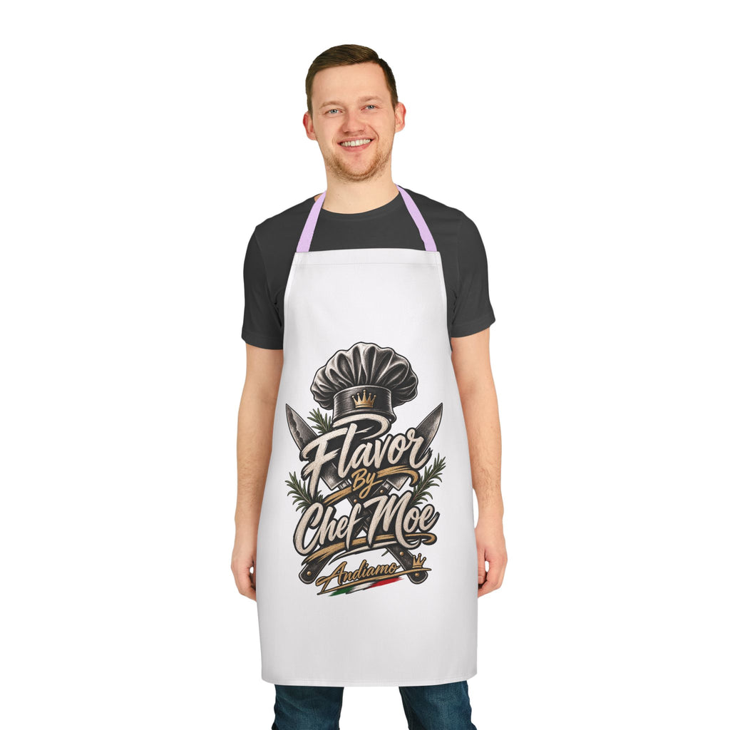 Chef Apron — "Flavor by Chef Moe" Graphic Cooking Apron