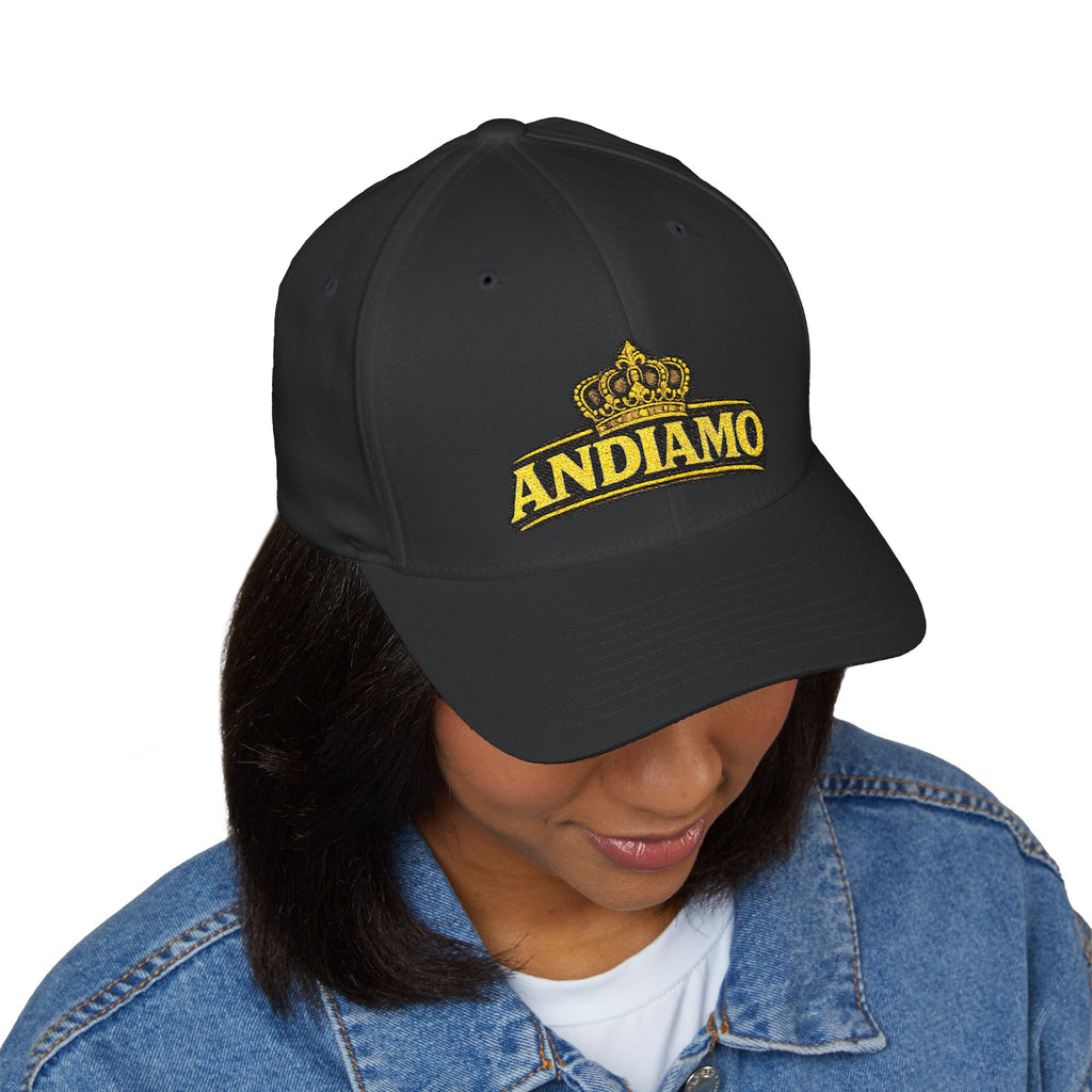 Embroidered 'Andiamo' Crown Cap — Chef Moe Personalized Closed-Back Hat