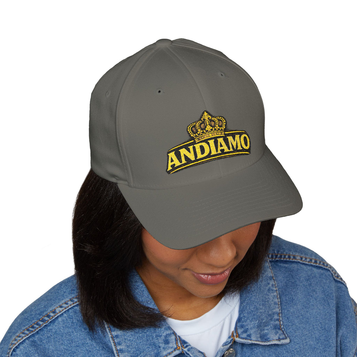 Embroidered 'Andiamo' Crown Cap — Chef Moe Personalized Closed-Back Hat
