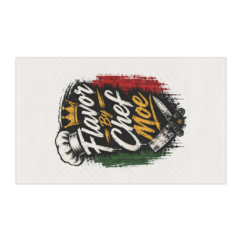 Tea Towel - "Flavor by Chef Moe" Italian Kitchen Cotton Tea Towel