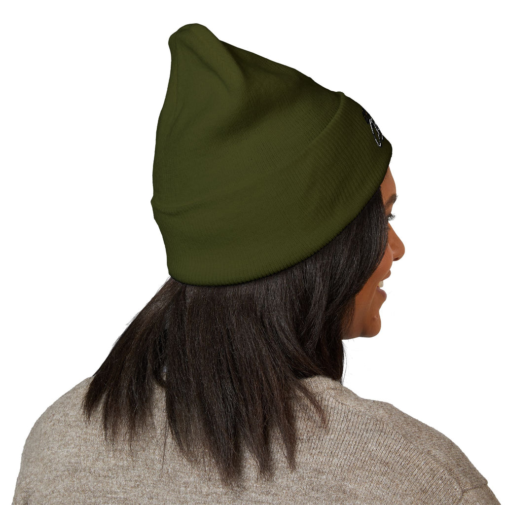Embroidered 'Classified' Crown Cuffed Beanie — Streetwear Knit Hat