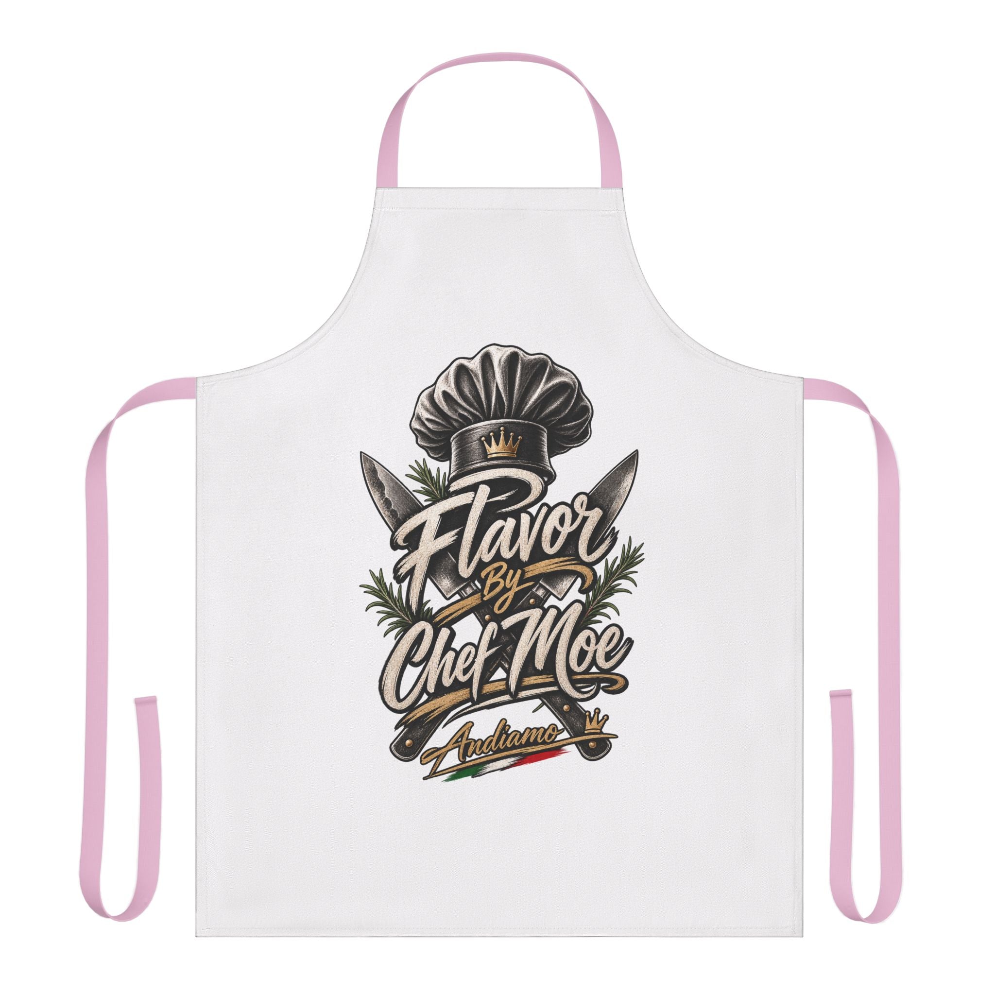 Chef Apron — "Flavor by Chef Moe" Graphic Cooking Apron