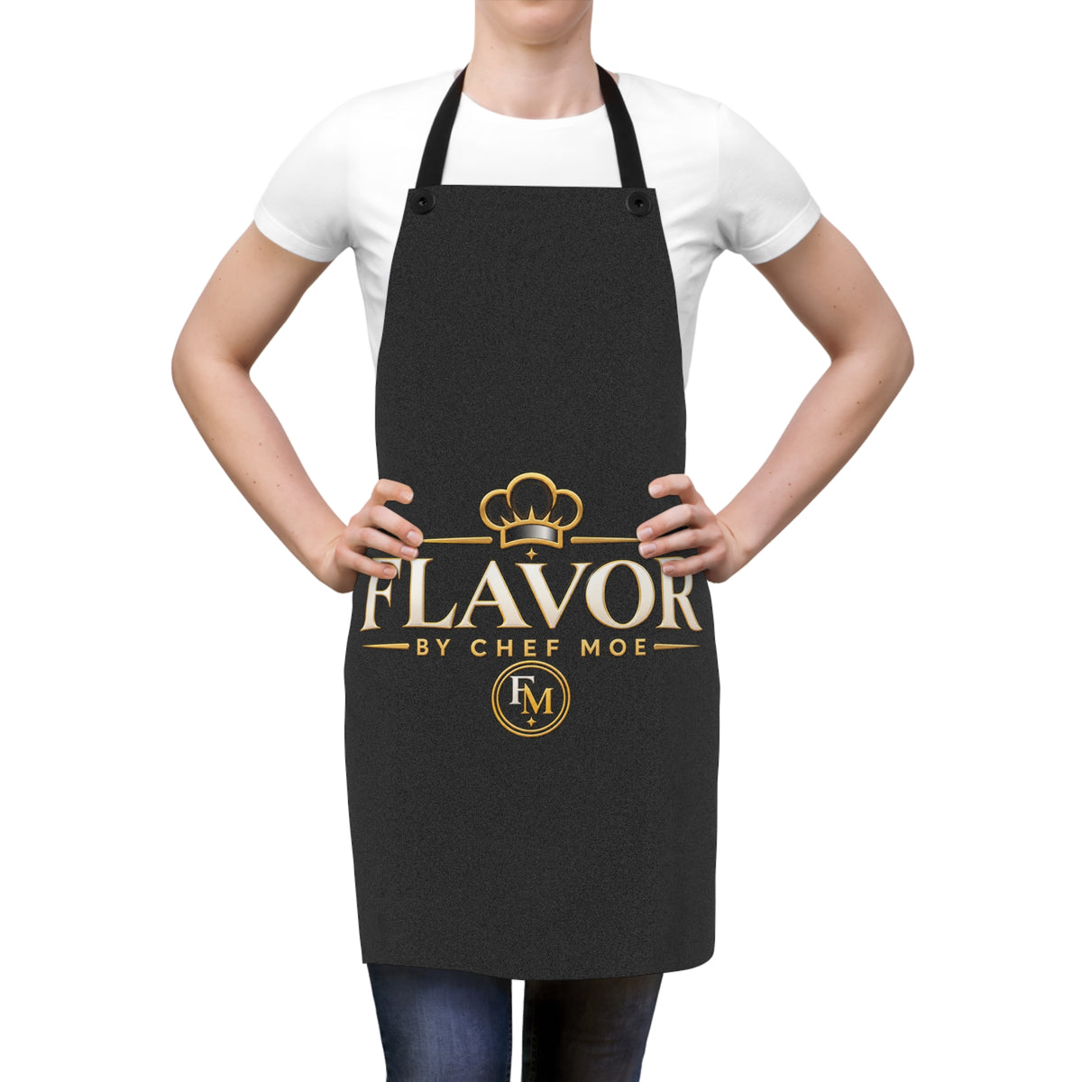 Flavor by Chef Moe Apron – Professional Chef Logo Cooking Apron