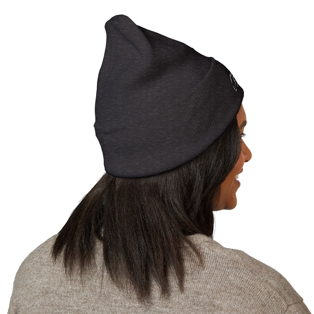 Embroidered 'Classified' Crown Cuffed Beanie — Streetwear Knit Hat