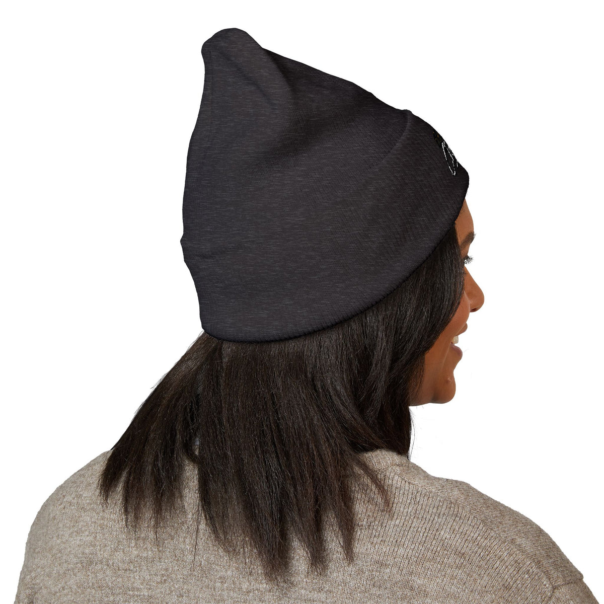 Embroidered 'Classified' Crown Cuffed Beanie — Streetwear Knit Hat