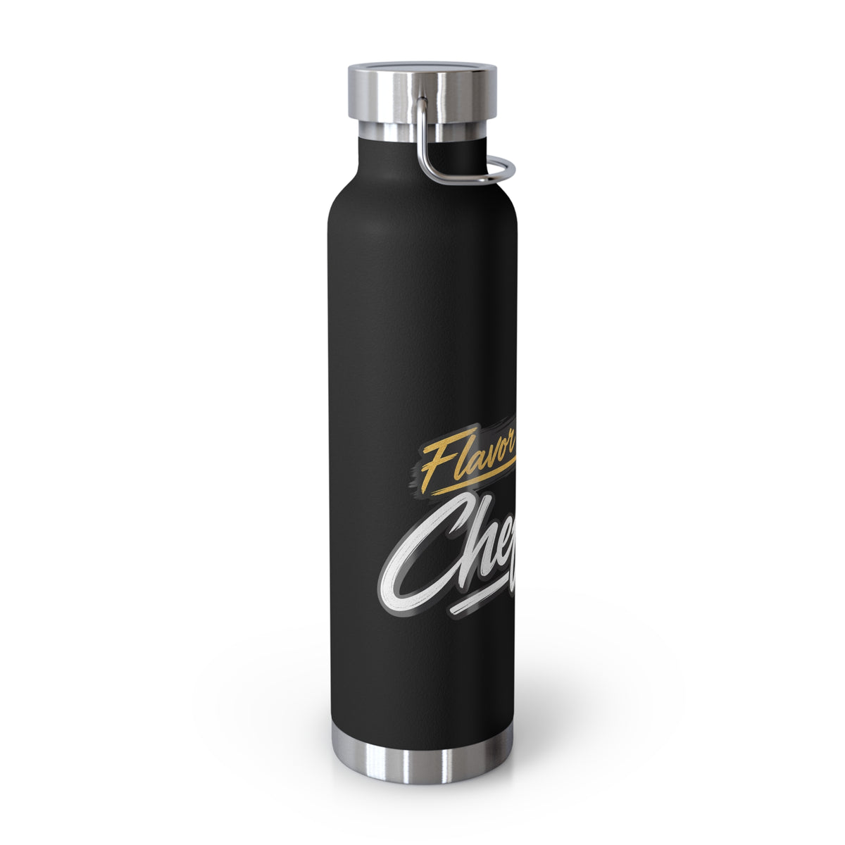 Chef Mom Stainless Steel Insulated Water Bottle – 22oz Copper Vacuum Flask with "Flavor By The Chef Mom" Design