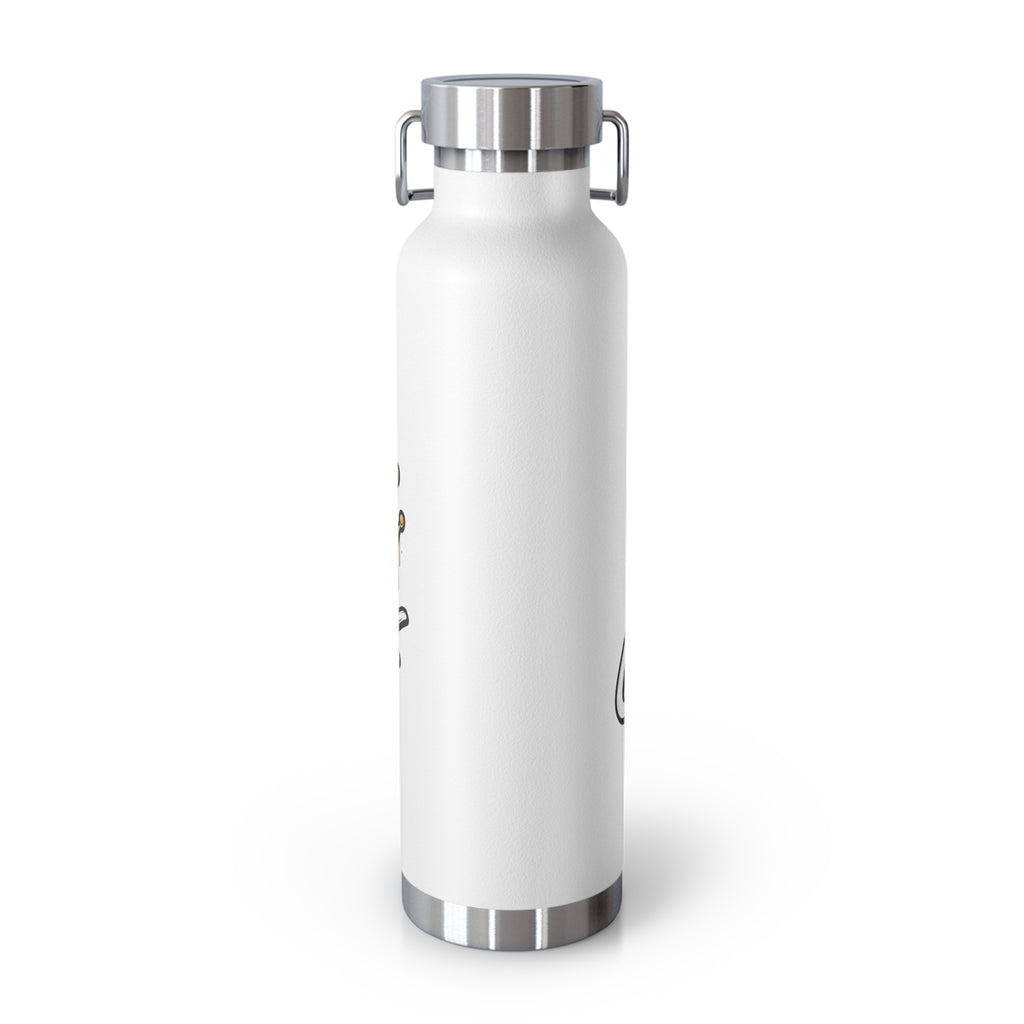 Chef Mom Stainless Steel Insulated Water Bottle – 22oz Copper Vacuum Flask with "Flavor By The Chef Mom" Design