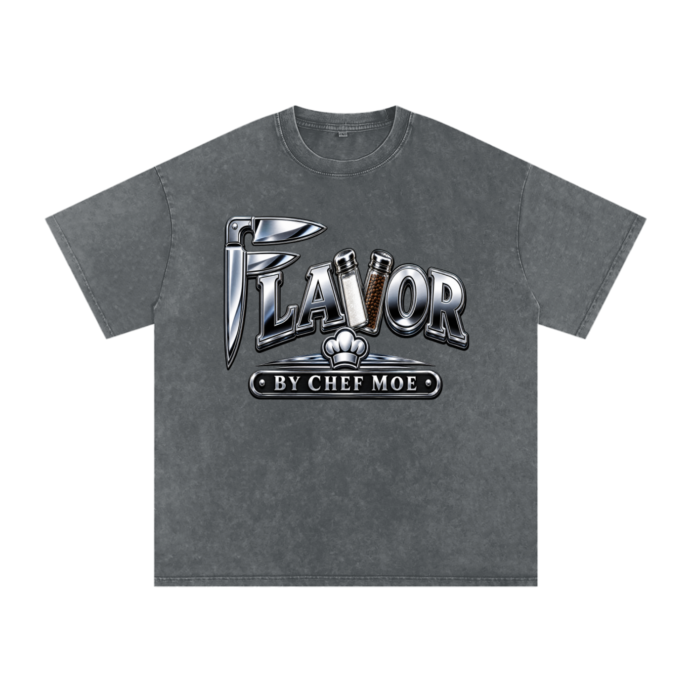Snow Washed Oversized Cotton T-Shirt
