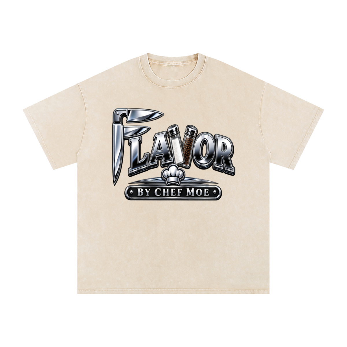 Snow Washed Oversized Cotton T-Shirt